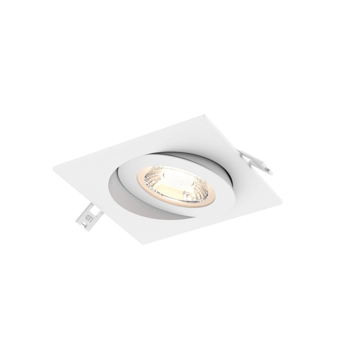 Pivot 4 Inch Square Color-Select Flat Gimbal Recessed Downlight