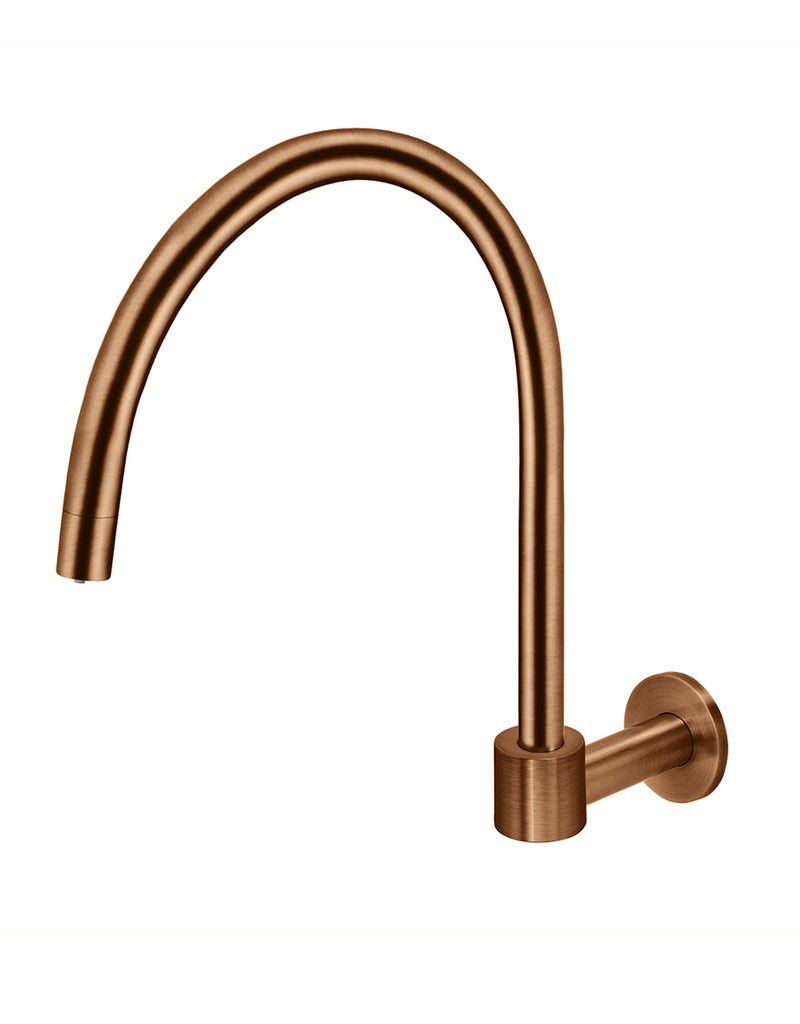 Round High-Rise Swivel Wall Spout