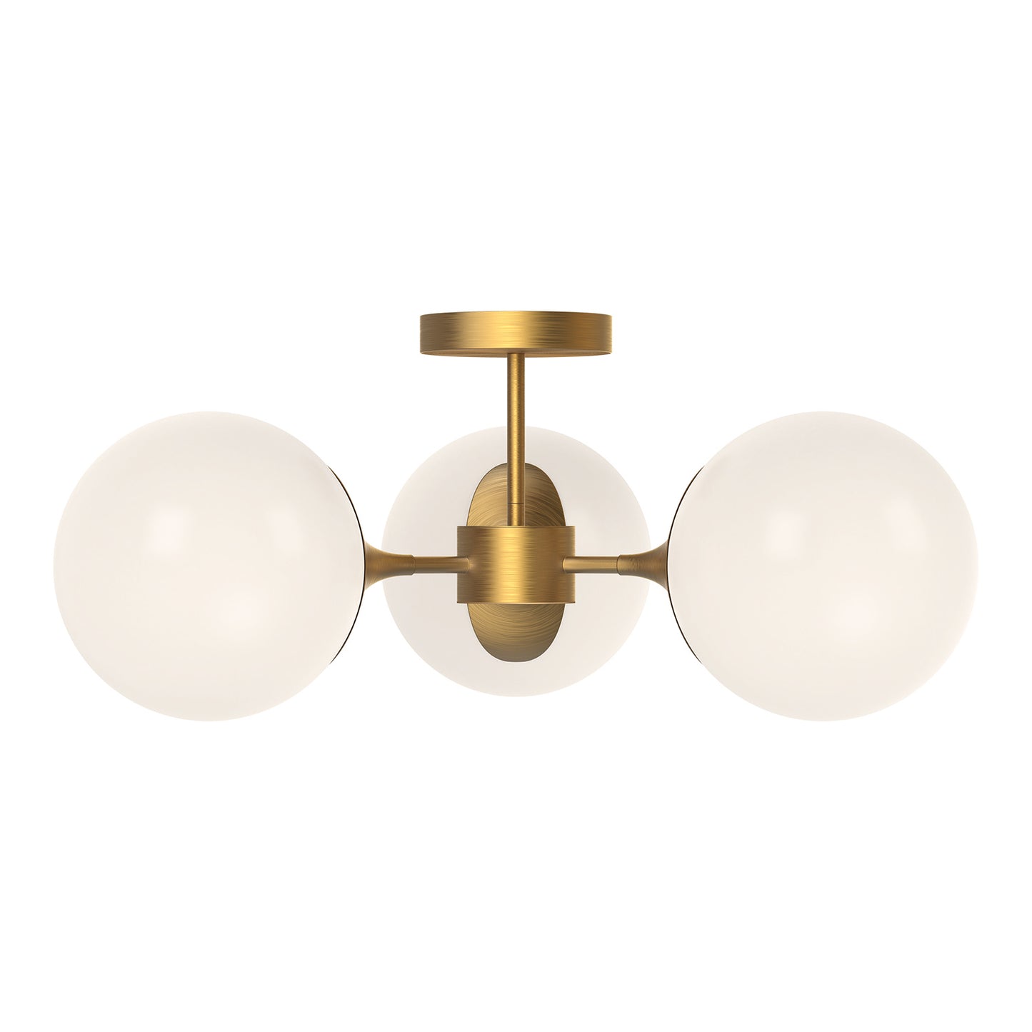 Nouveau 3-Light Semi Flush Ceiling Light