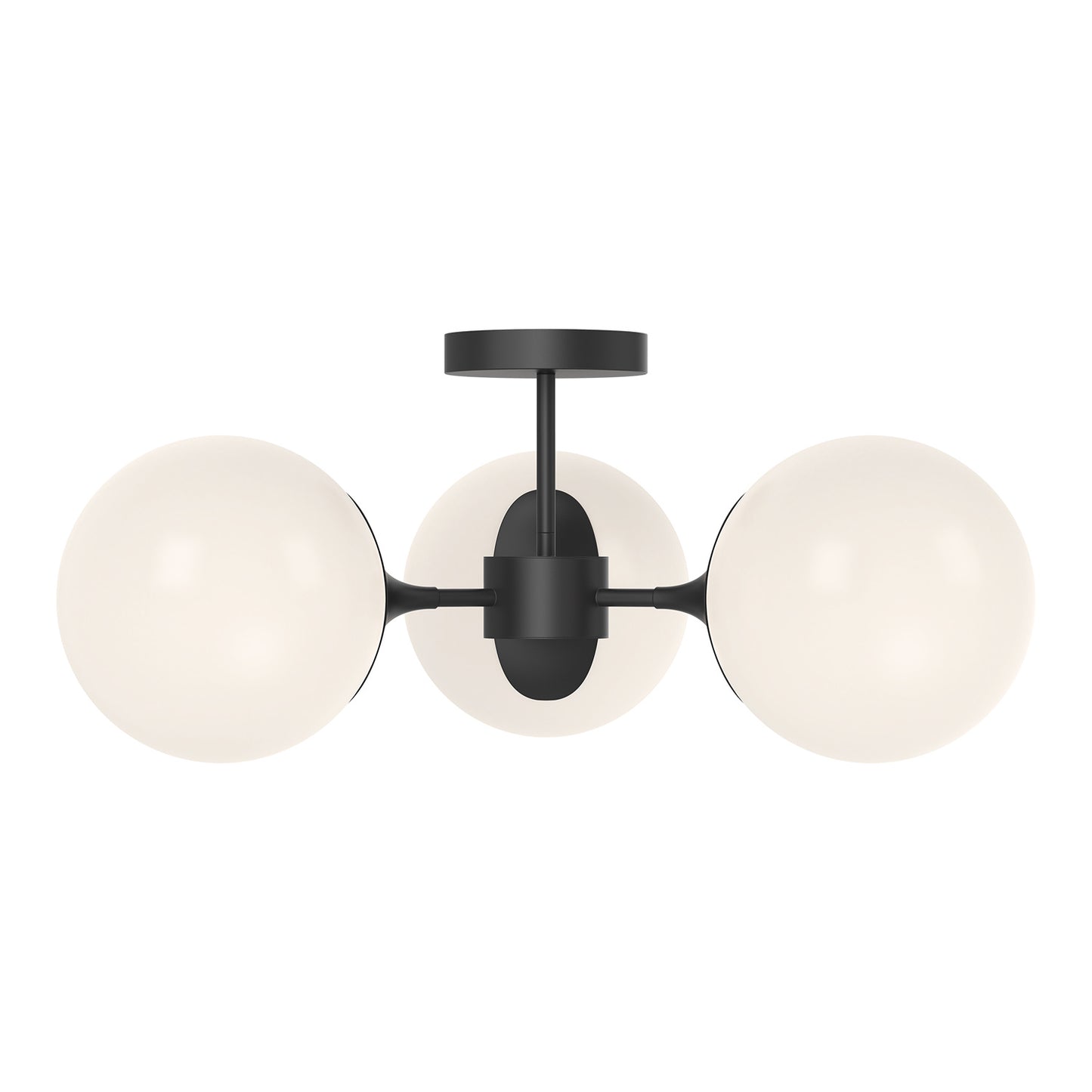Nouveau 3-Light Semi Flush Ceiling Light