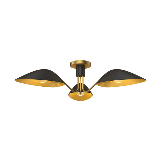 Oscar Three Light Semi-Flush Mount