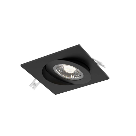 Pivot 4 Inch Square Color-Select Flat Gimbal Recessed Downlight