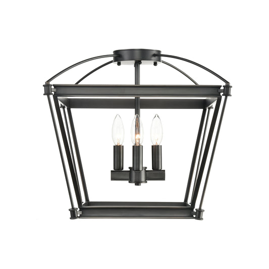 Manor Four Light Semi-Flush Mount