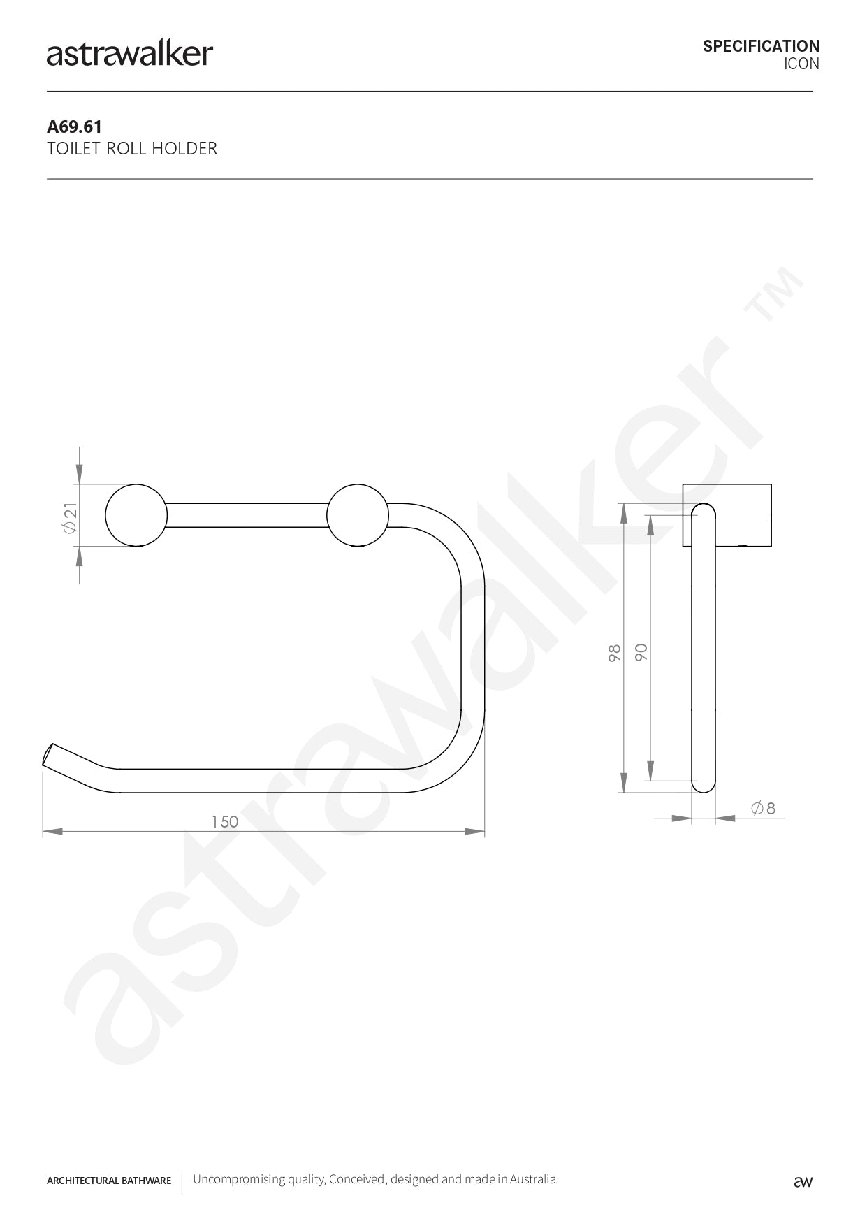 Astra Walker Icon Toilet Roll Holder - a69.61