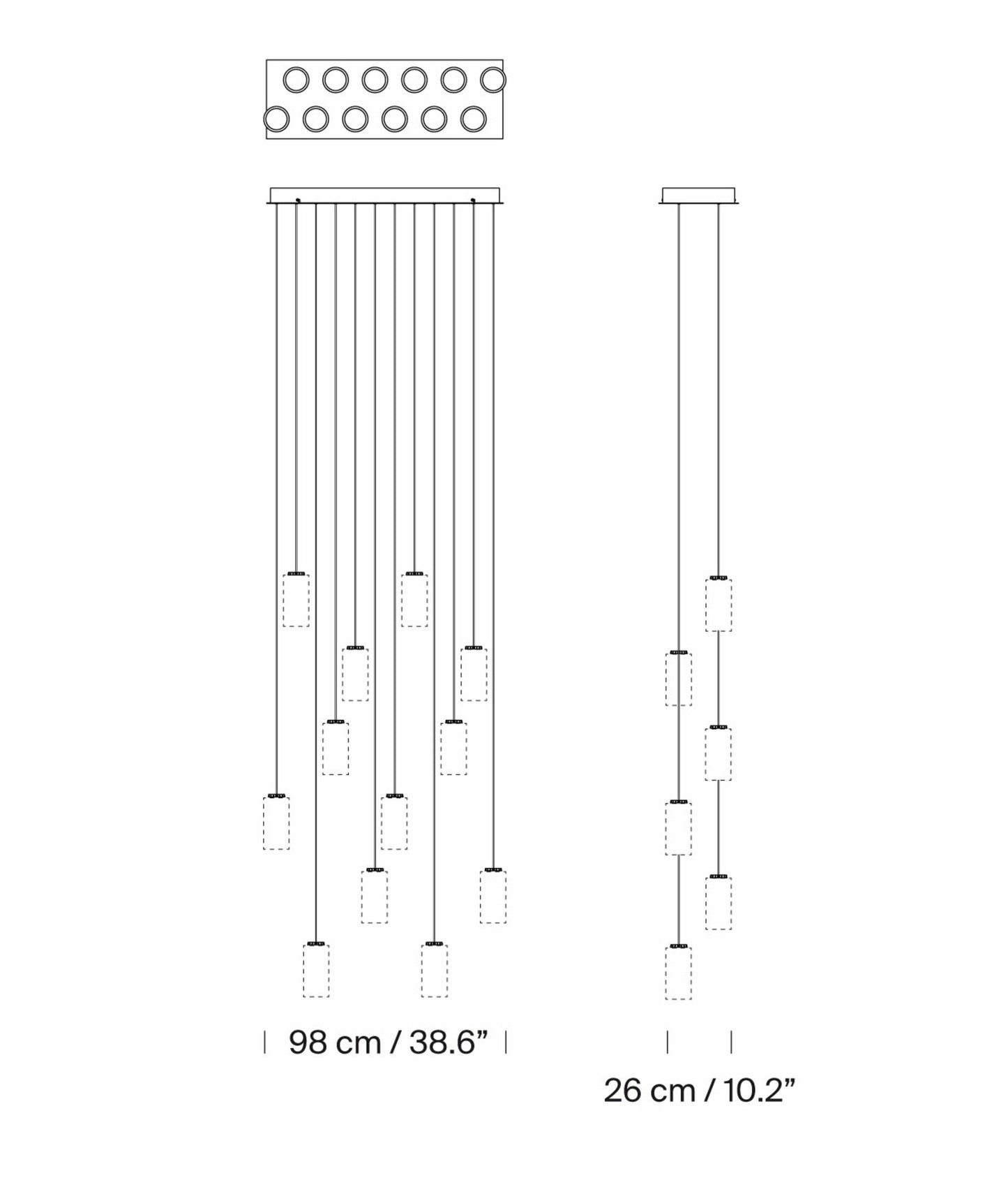 Cirio Cascada 12 Pendant lamps