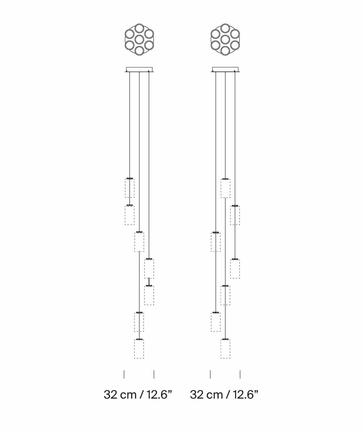 Cirio Cascada 7 Pendant lamps