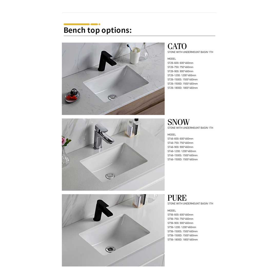 GRACE TIMBER LOOK WALL HUNG VANITY 1200MM DRAWERS ON RIGHT