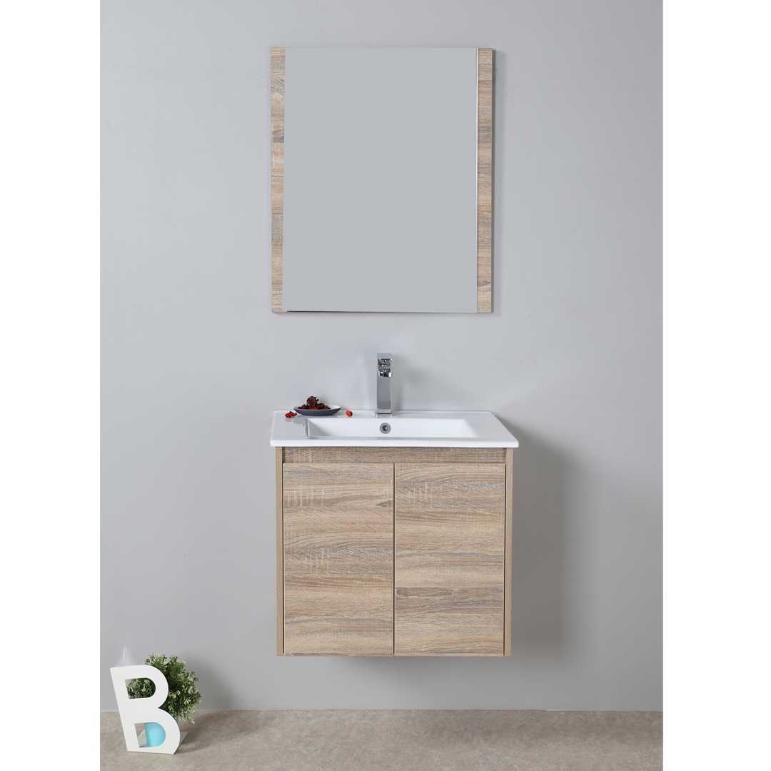 GRACE TIMBER LOOK WALL HUNG VANITY 1200MM DRAWERS ON RIGHT