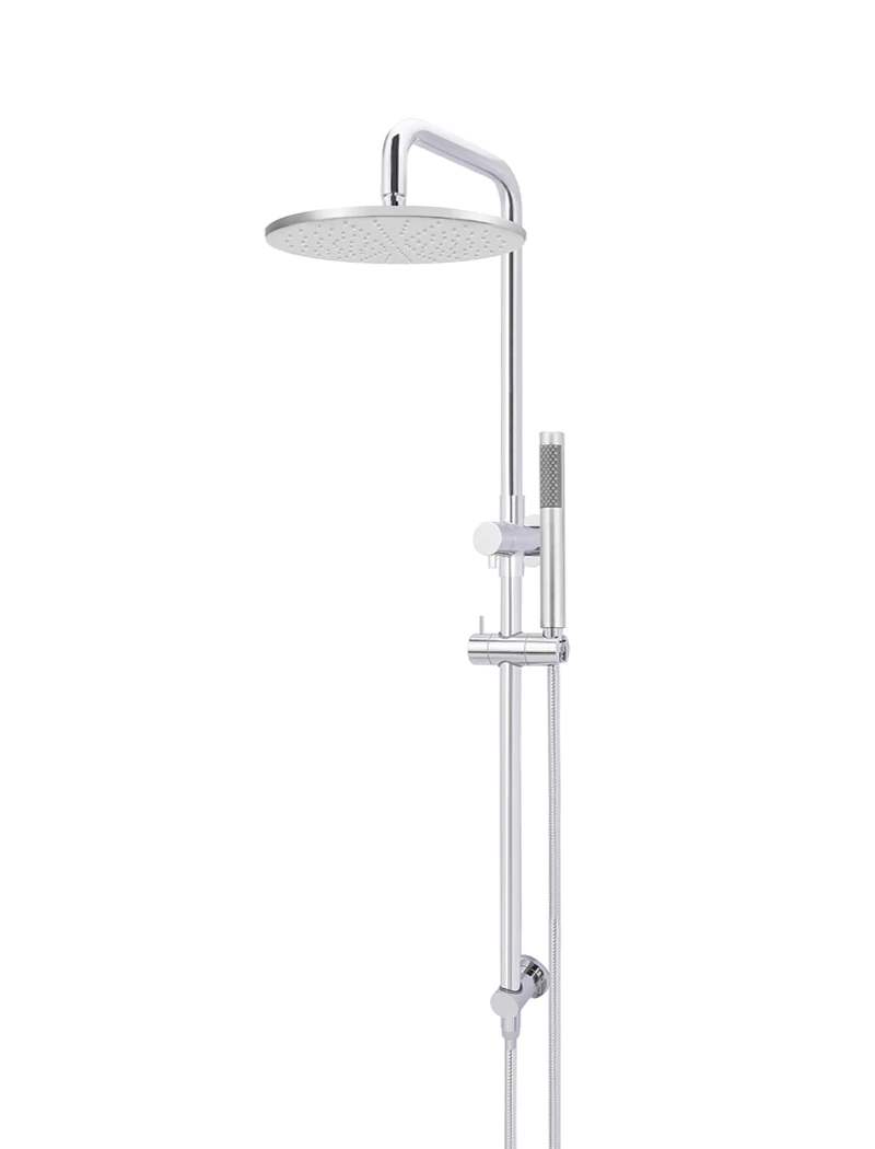 Meir Round Combination Shower Rail, 300MM Rose, Single Function Hand Shower