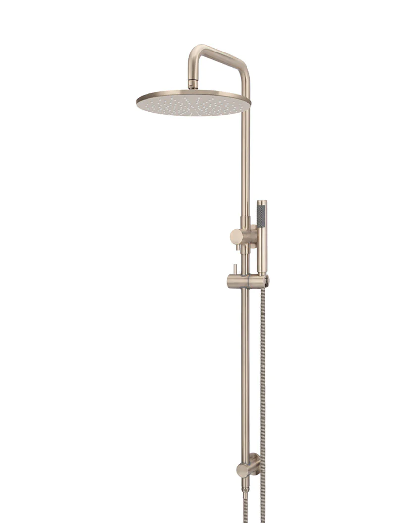 Meir Round Combination Shower Rail, 300MM Rose, Single Function Hand Shower