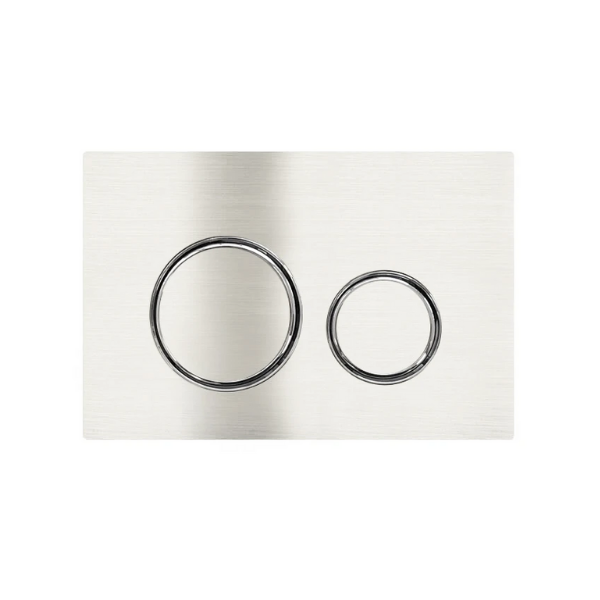 Meir Sigma 21 Brushed Nickel Round Button Flush Plate for Geberit
