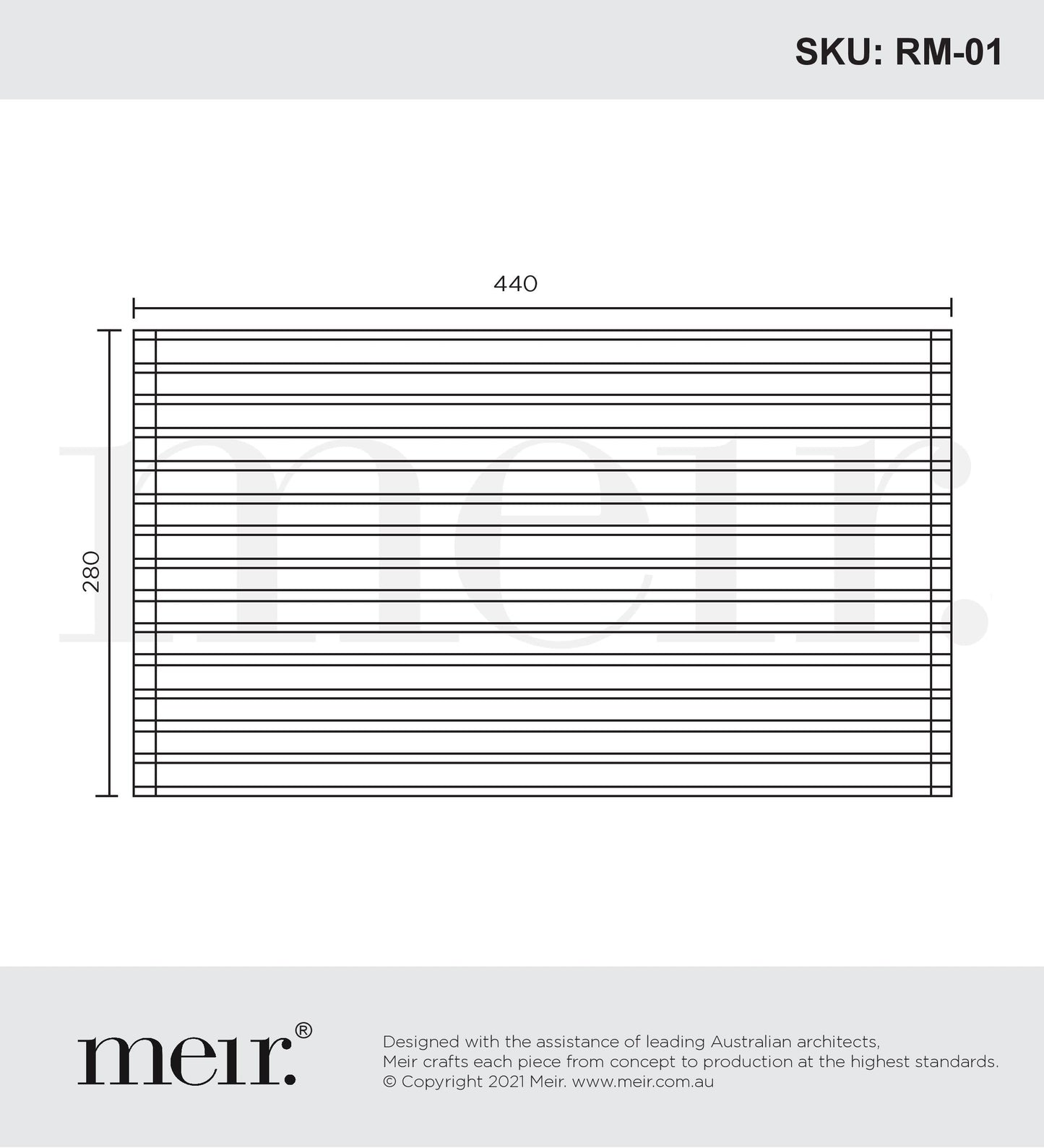 Meir Lavello Stainless Steel Rolling Mat Protector Polished Chrome