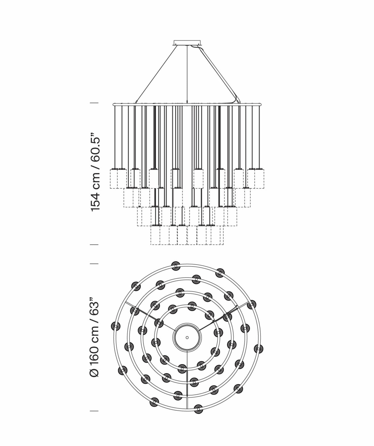 Cirio Chandelier L Pendant lamps