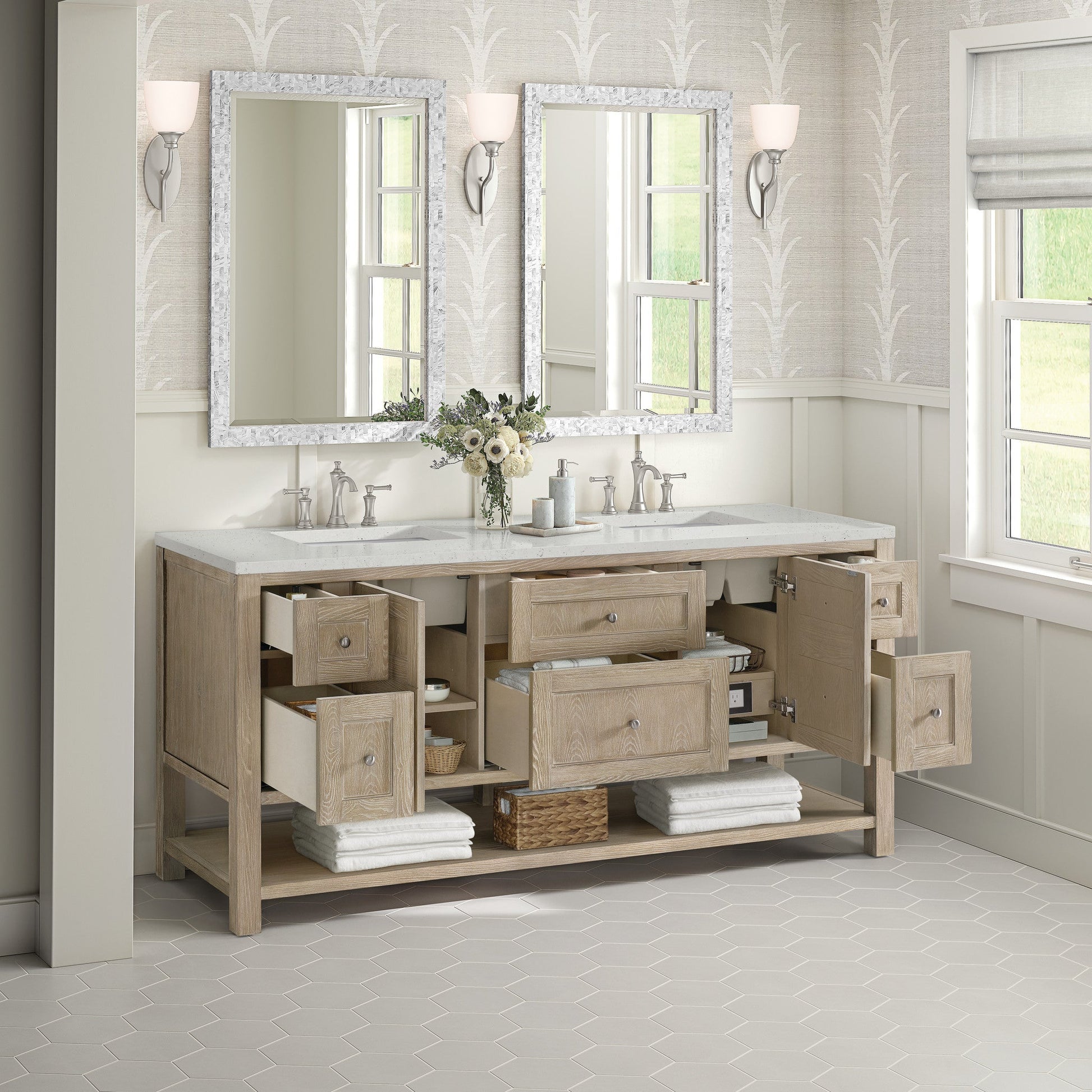 James Martin 72" Breckenridge Double Vanity - Luxe Bathroom Vanities