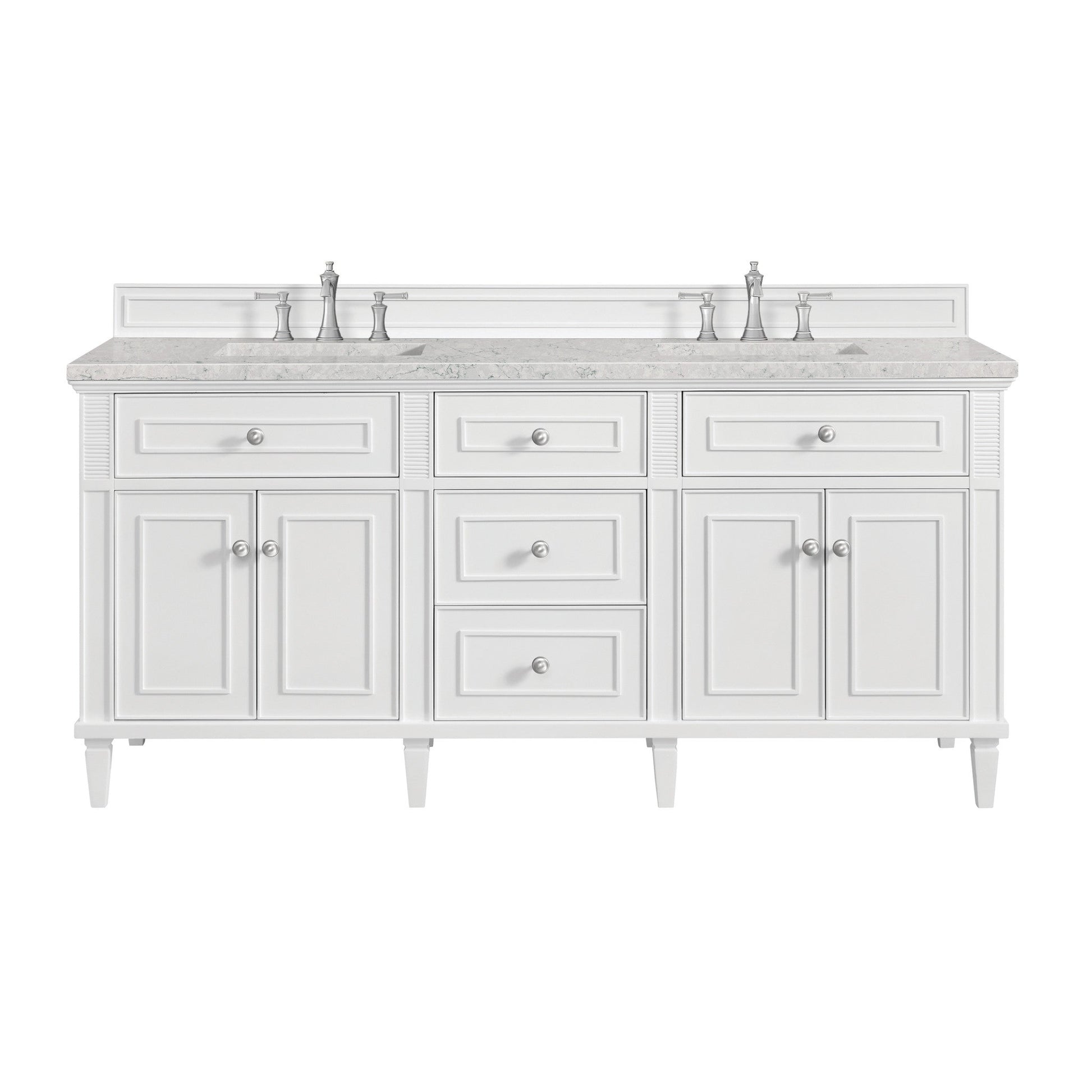James Martin 72" Lorelai Double Vanity - Luxe Bathroom Vanities