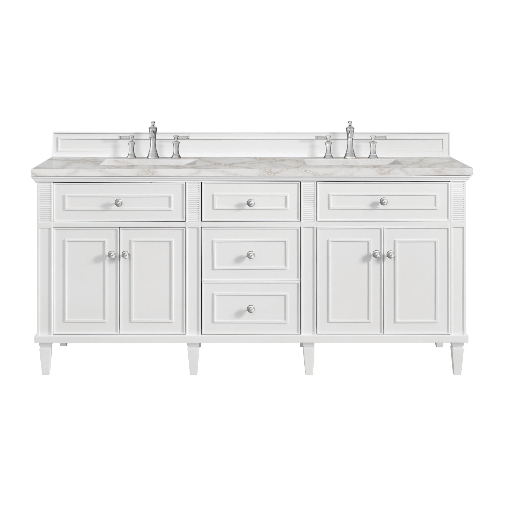 James Martin 72" Lorelai Double Vanity - Luxe Bathroom Vanities