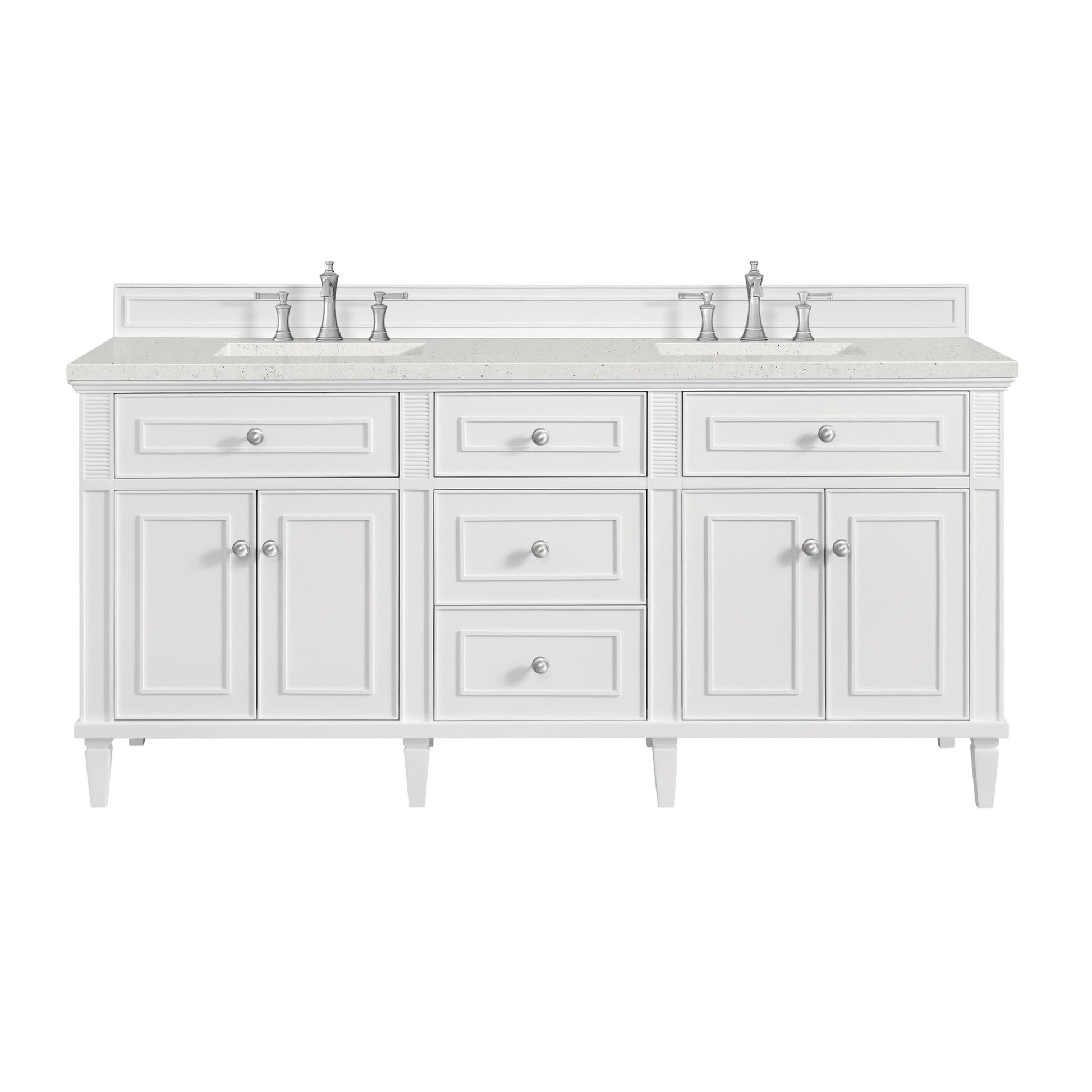 James Martin 72" Lorelai Double Vanity - Luxe Bathroom Vanities