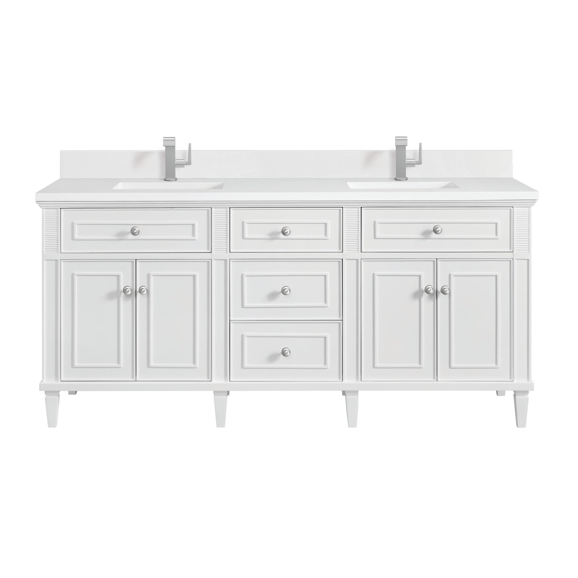 James Martin 72" Lorelai Double Vanity - Luxe Bathroom Vanities