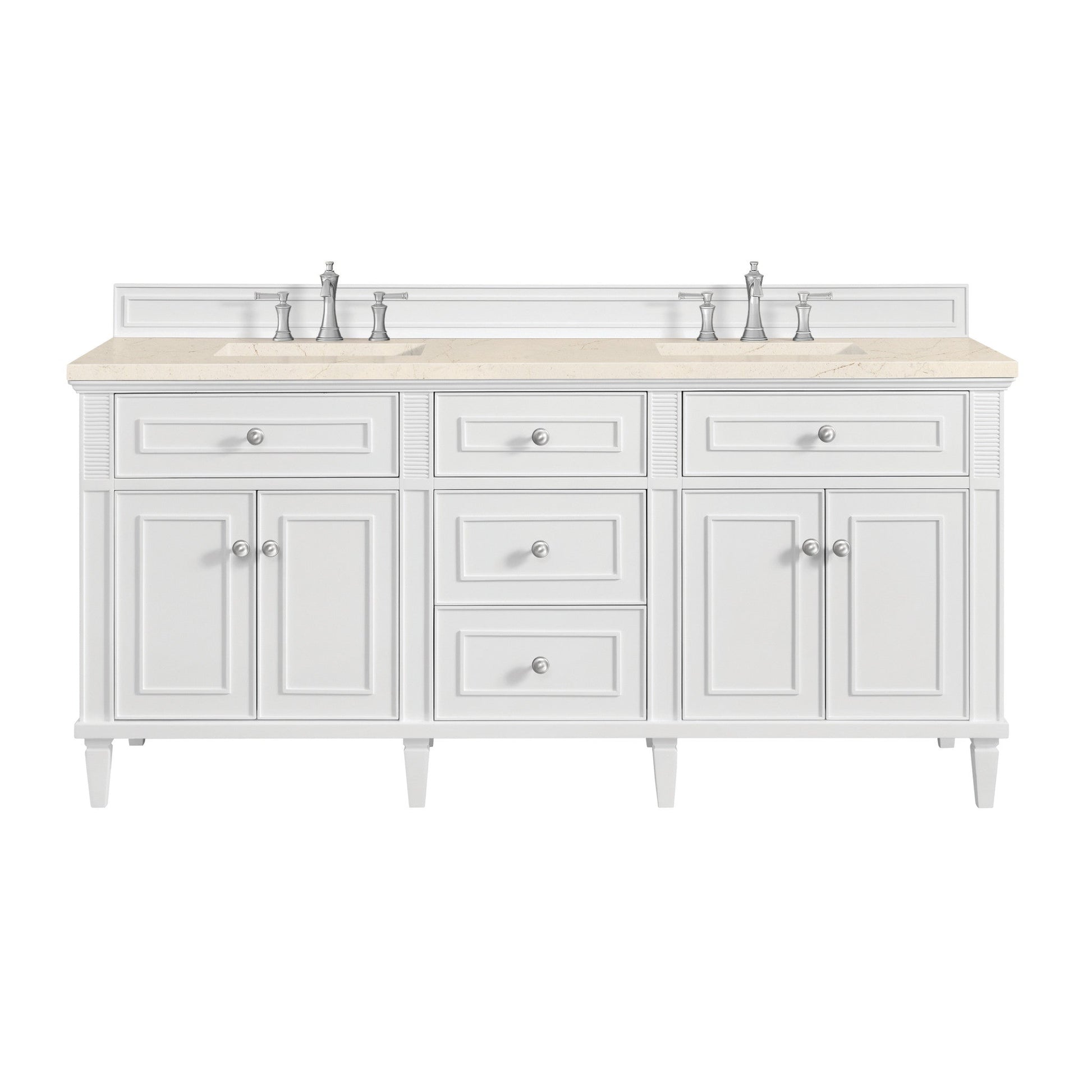 James Martin 72" Lorelai Double Vanity - Luxe Bathroom Vanities