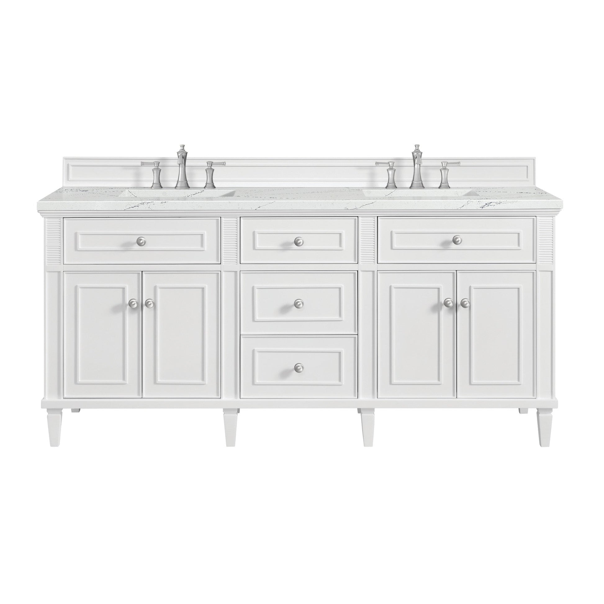 James Martin 72" Lorelai Double Vanity - Luxe Bathroom Vanities