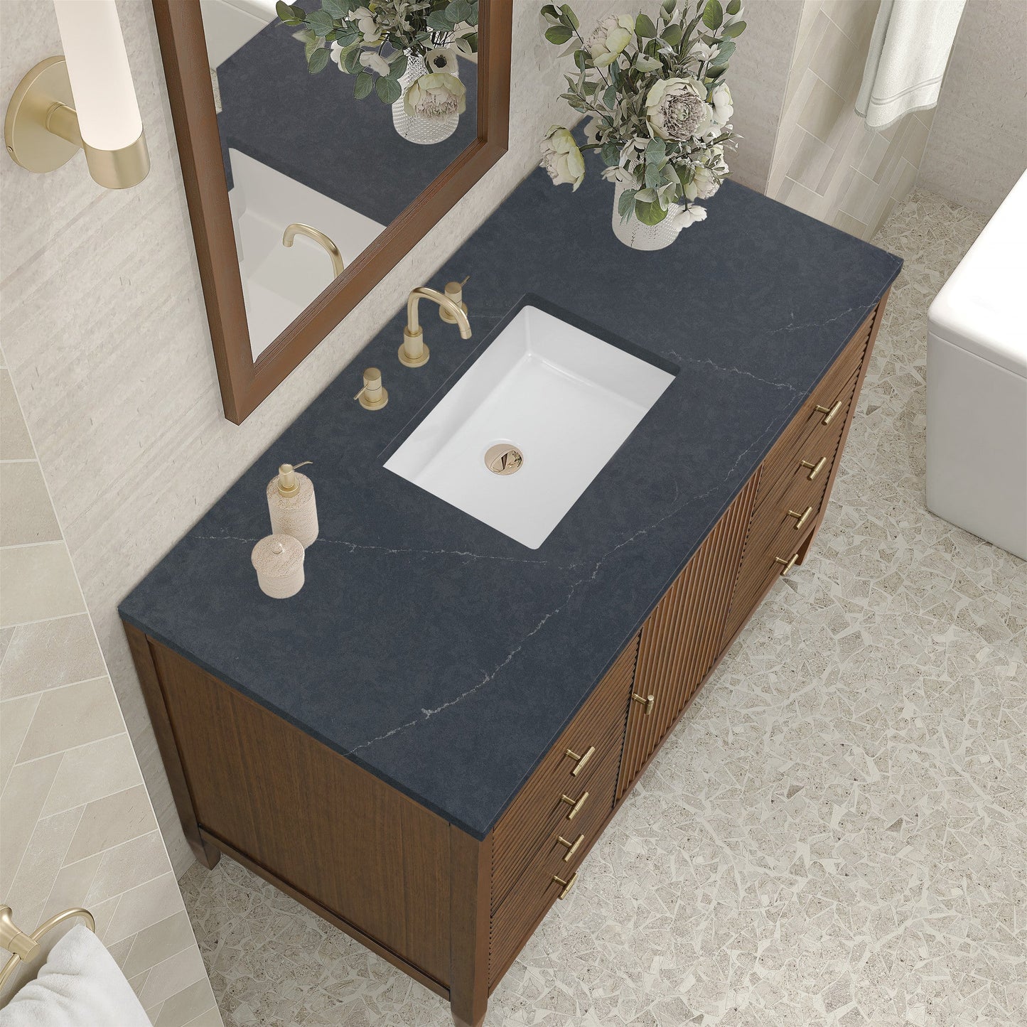 James Martin 48" Myrrin Vanity, W/ 3CM Top